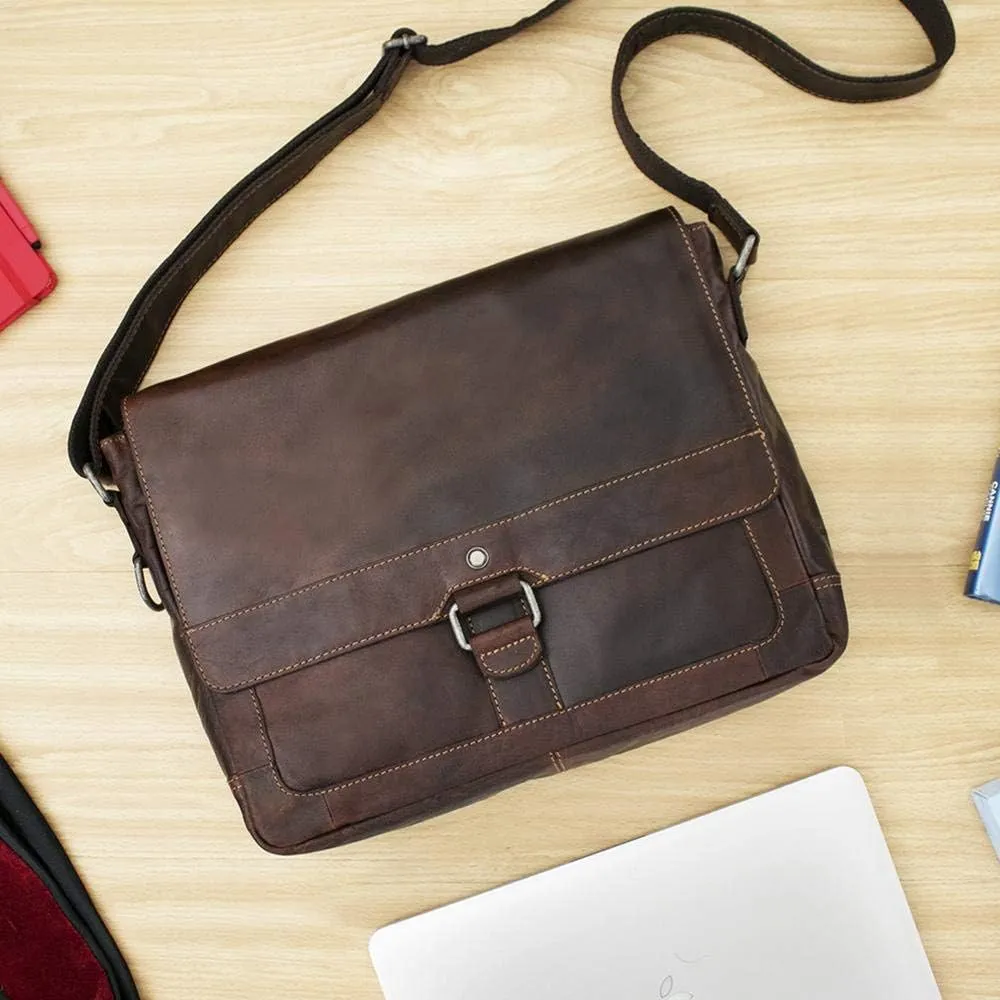Jack Georges Voyager Messenger Bag #7314 (Brown)