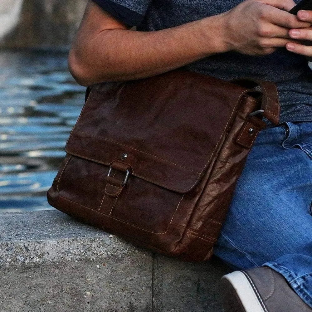 Jack Georges Voyager Messenger Bag #7314 (Brown)