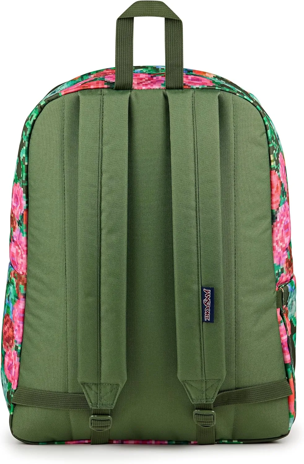 JanSport Superbreak Backpack - Durable, Lightweight Premium Backpack, Bit Bouquet Green​
