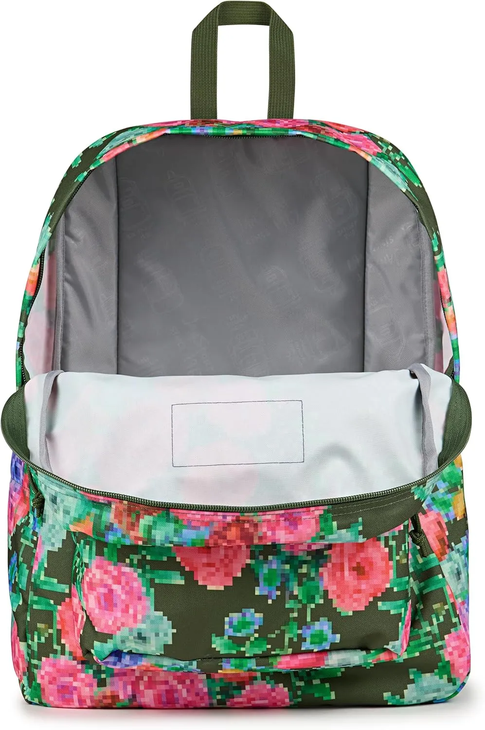 JanSport Superbreak Backpack - Durable, Lightweight Premium Backpack, Bit Bouquet Green​