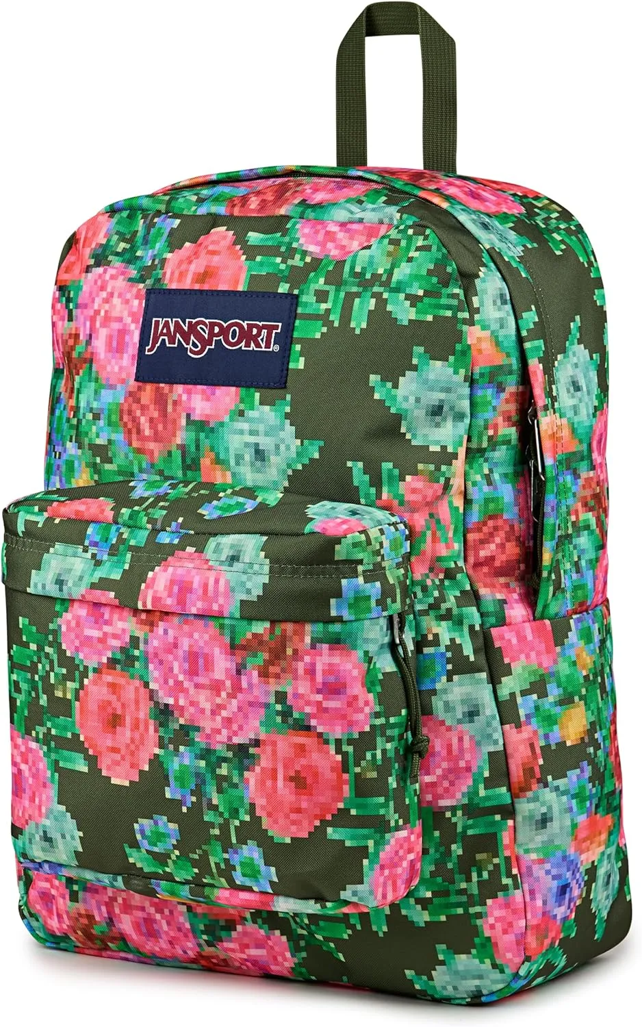 JanSport Superbreak Backpack - Durable, Lightweight Premium Backpack, Bit Bouquet Green​