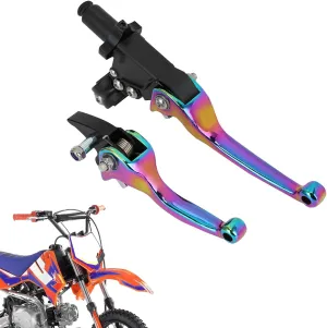 JFG RACING Motorcycle Brake Clutch Lever 7/8" 22mm Folding Levers Aluminum Alloy Universal for CRF50 KLX SSR TTR 110 125 150 200 250cc Dirt Pit Bike ATV Mini Bike Quenching