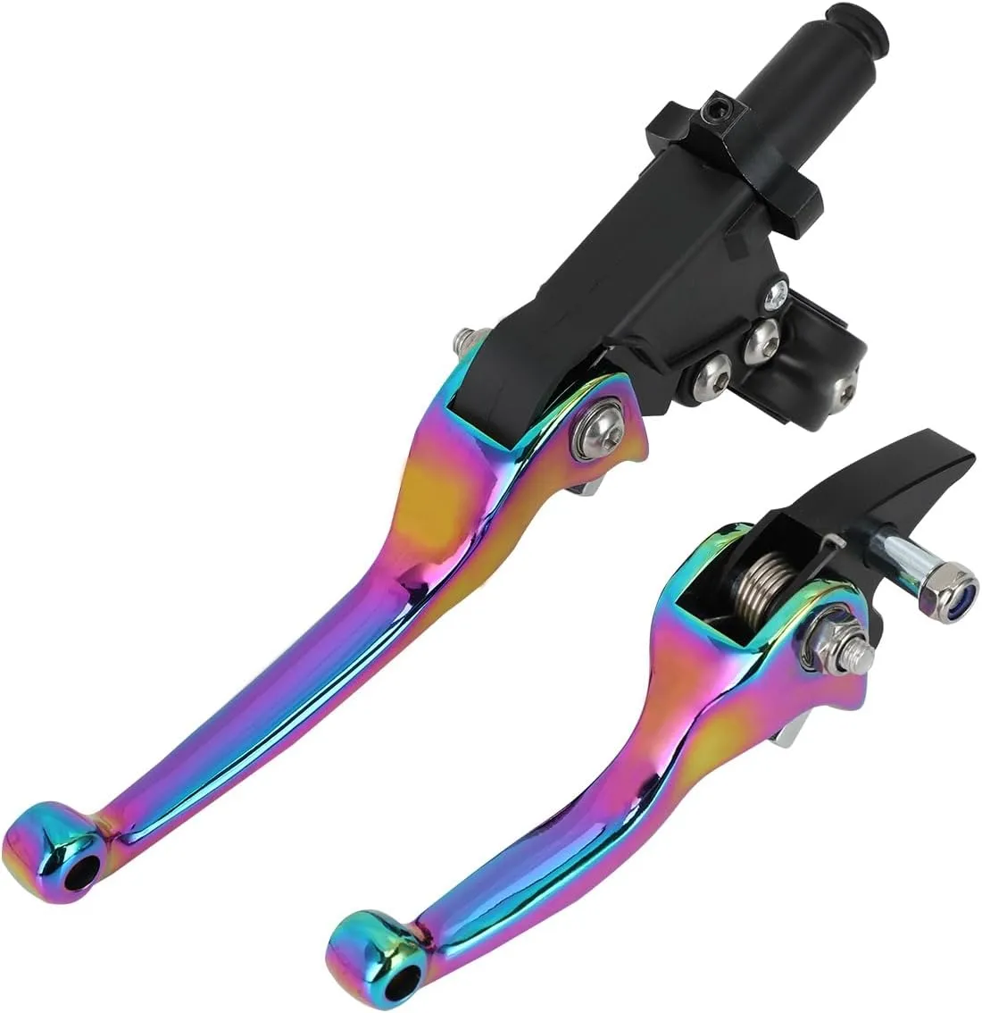 JFG RACING Motorcycle Brake Clutch Lever 7/8" 22mm Folding Levers Aluminum Alloy Universal for CRF50 KLX SSR TTR 110 125 150 200 250cc Dirt Pit Bike ATV Mini Bike Quenching