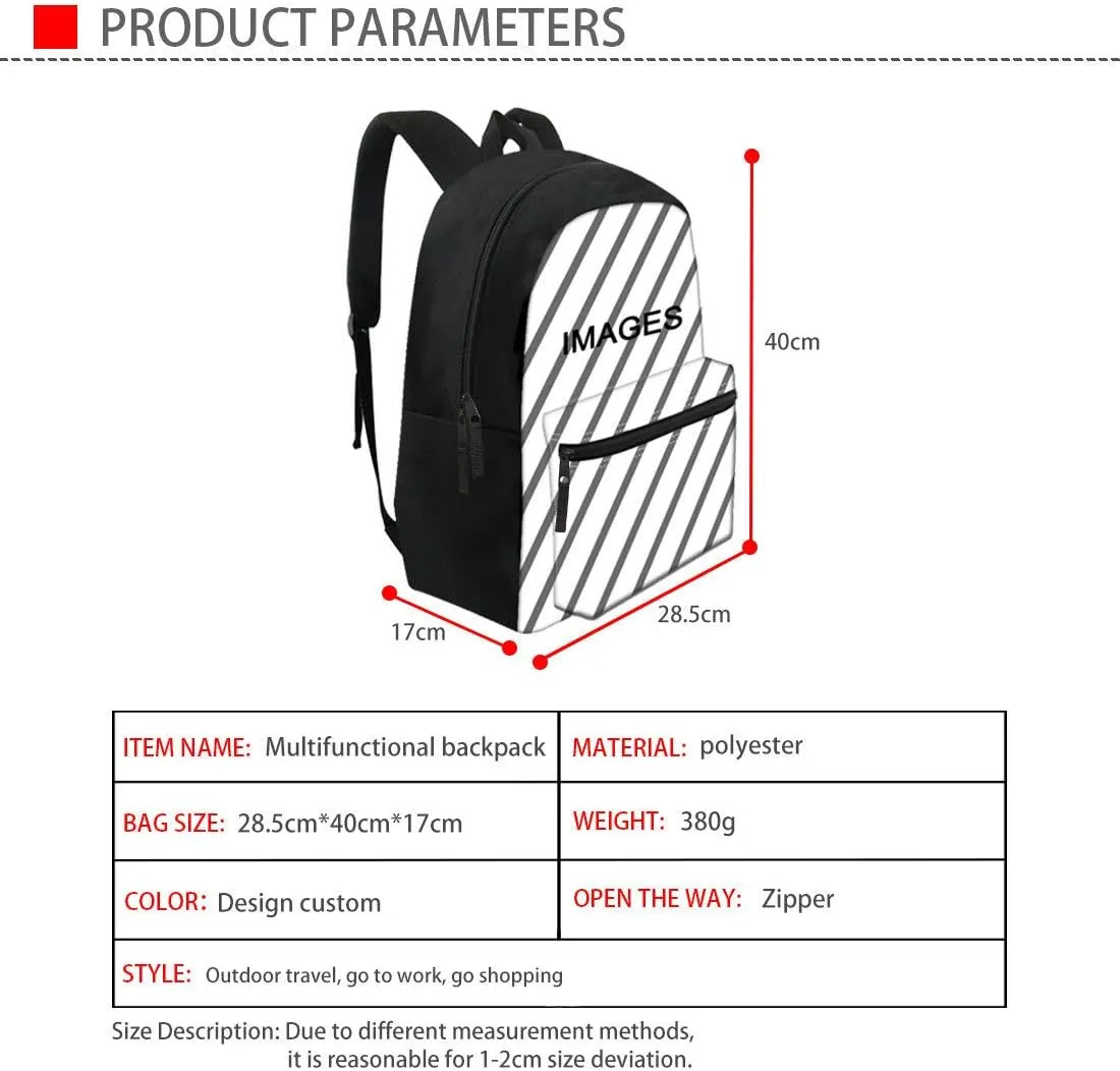 JooMeryer Teenage Girls' Boys' Animal Wolf School Backpack Bookbag Outdoor Travel Backpack Daypack Knapsack,Yellow Anger Wolf