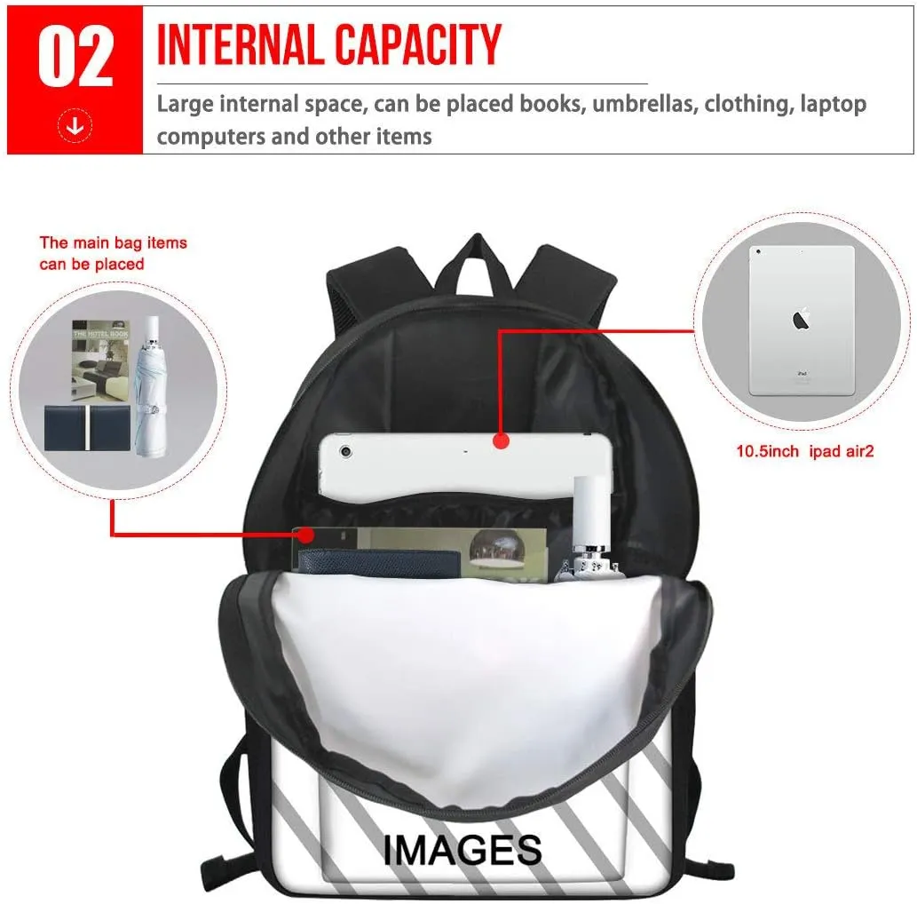 JooMeryer Teenage Girls' Boys' Animal Wolf School Backpack Bookbag Outdoor Travel Backpack Daypack Knapsack,Yellow Anger Wolf