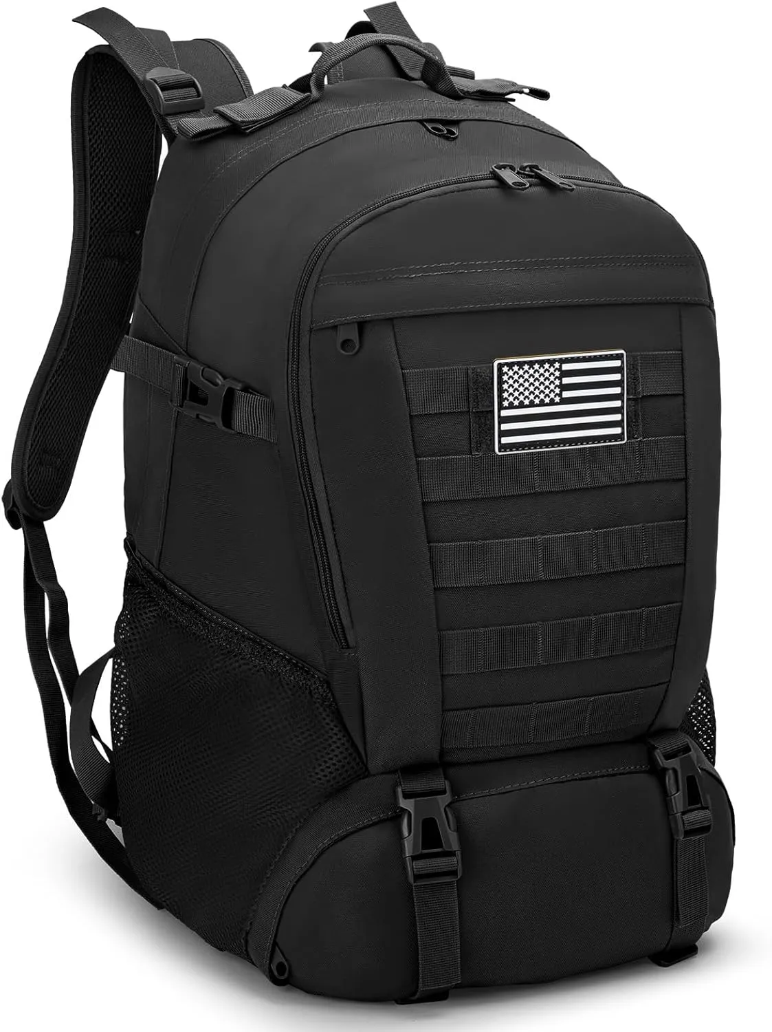 Jueachy Tactical Backpack for Men Hiking Day Pack Molle Military Rucksack Waterproof 30L EDC Bag with USA Flag Patch