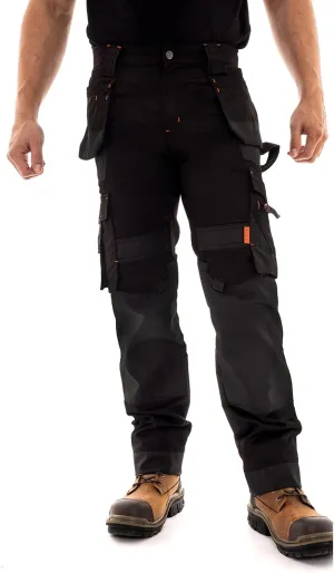 Juicy Trendz Men's Heavy Duty Work Cargo Pants – Reinforced Knees, Multi-Pocket Trousers for Construction & Mechanics
