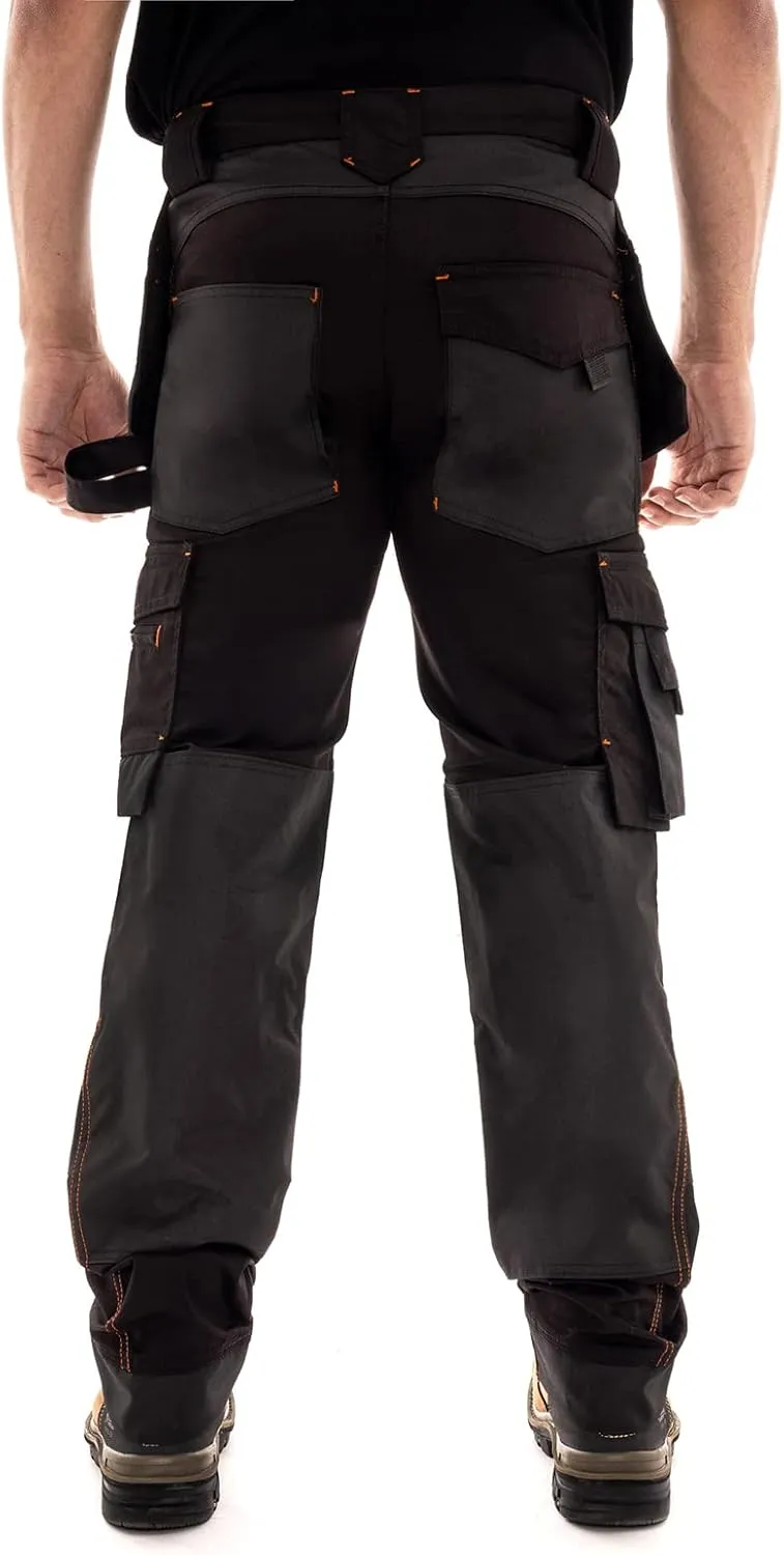 Juicy Trendz Men's Heavy Duty Work Cargo Pants – Reinforced Knees, Multi-Pocket Trousers for Construction & Mechanics