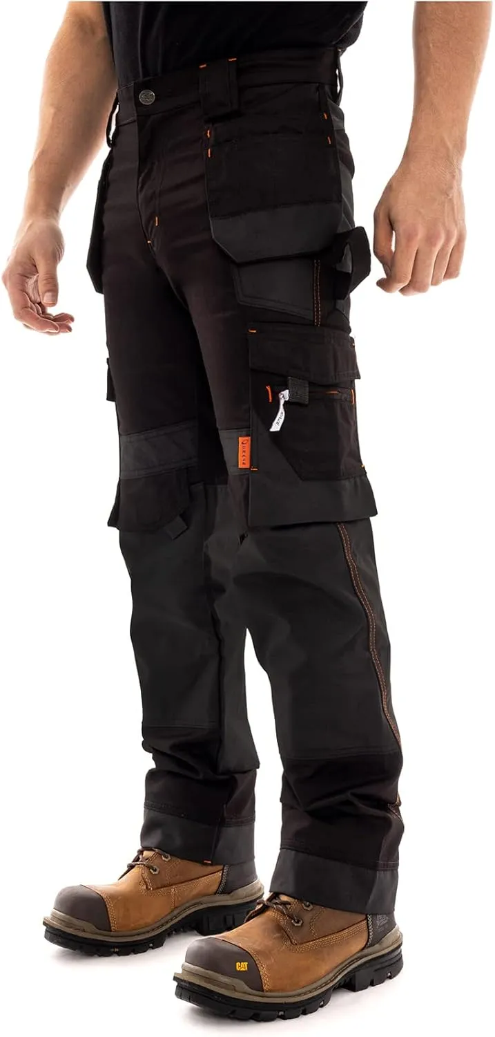 Juicy Trendz Men's Heavy Duty Work Cargo Pants – Reinforced Knees, Multi-Pocket Trousers for Construction & Mechanics