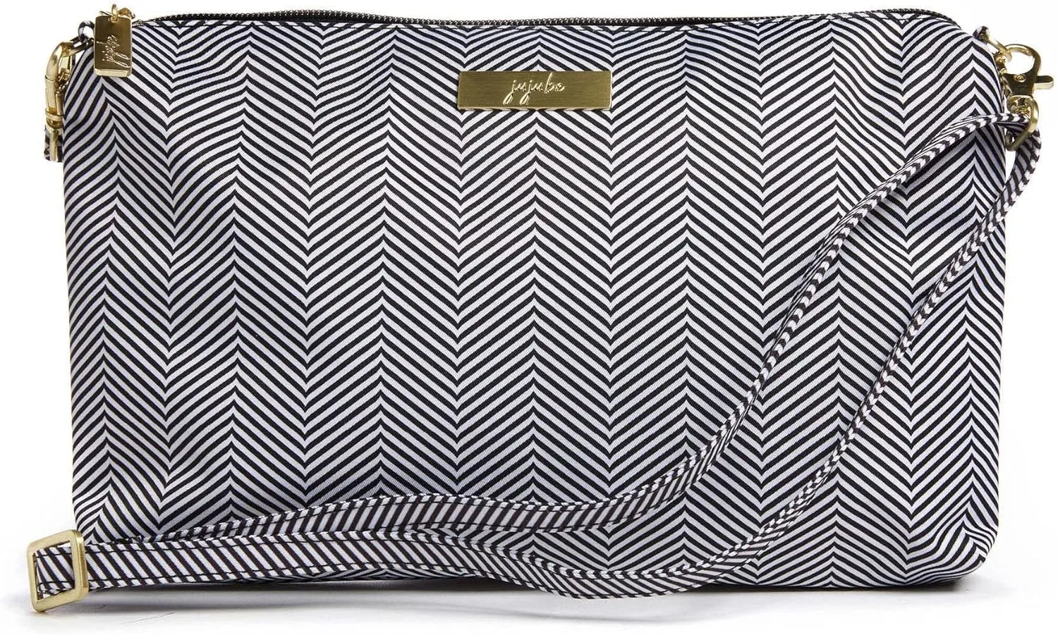 JuJuBe Be Quick Shoulder Bag Purse, Zippered Travel Clutch or Pouch, Lightweight Baby Bag or Diaper Bag Organizer, Detachable Wristlet Strap or Cross Body Strap, The Queen of the Nile