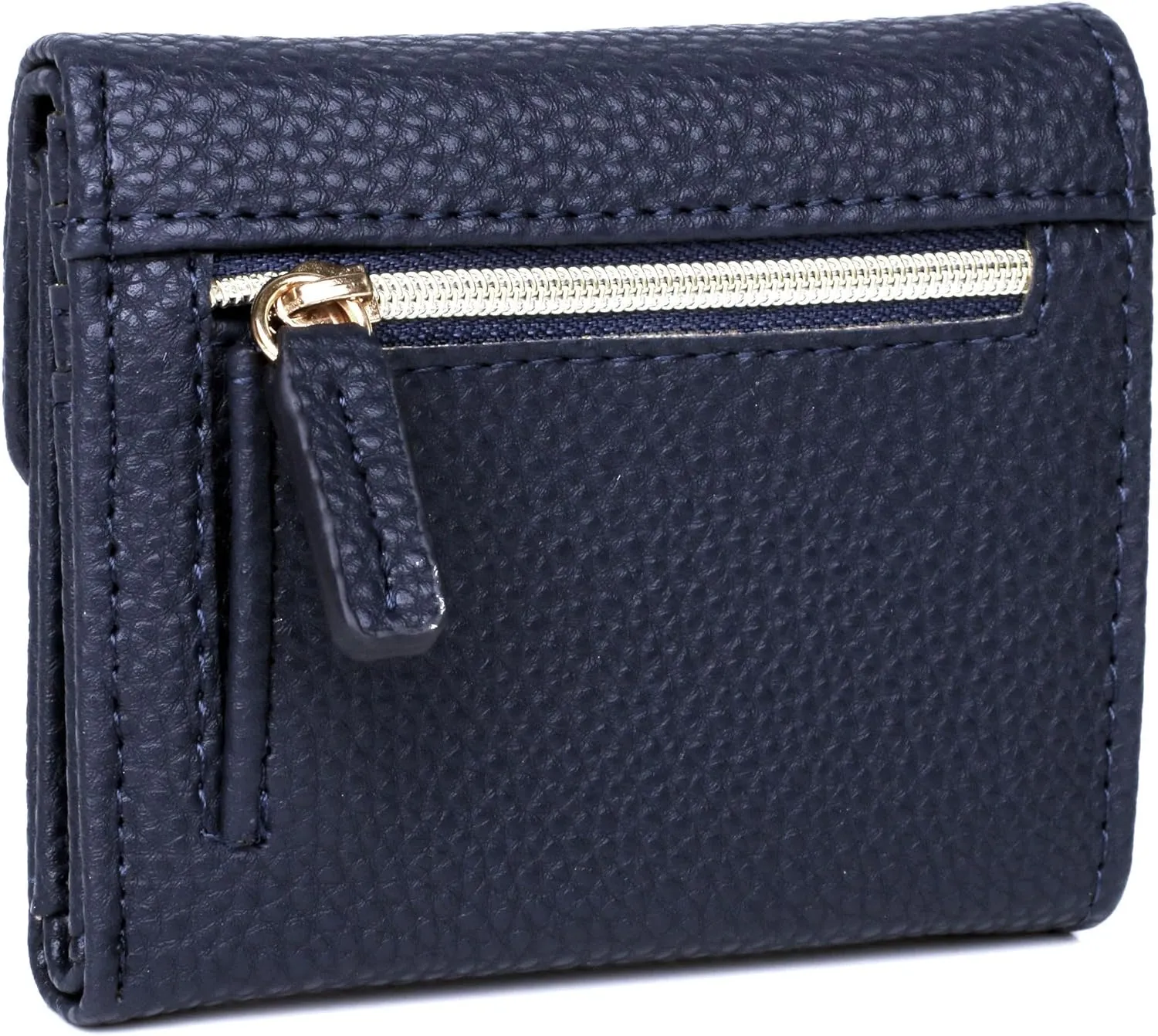 Julia Buxton Solid Pebble Vegan Leather Mini Trifold