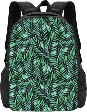 Jungle Palm Printdurable Packable Large Backpack Travel Laptop Daypack Foldable Backpack For Men Women