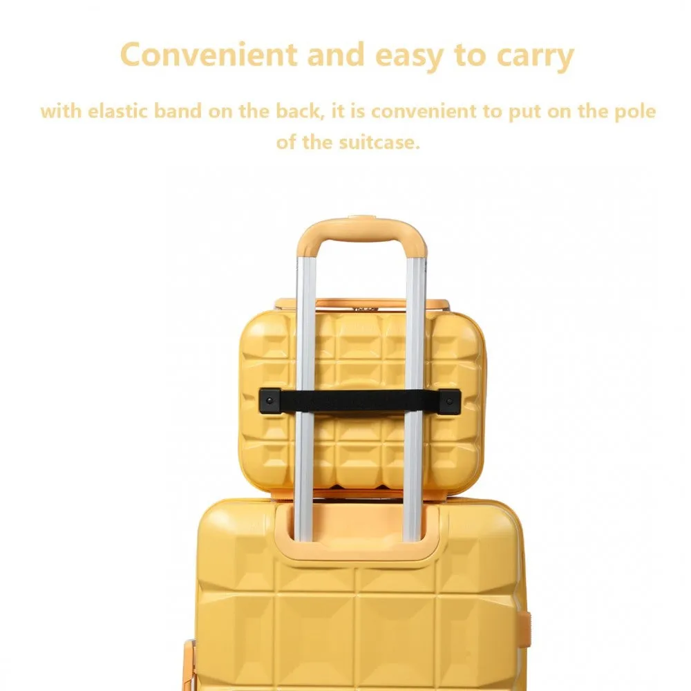 K2292l - Kono 13 Inch Lightweight Hard Shell Abs Vanity Case - Yellow