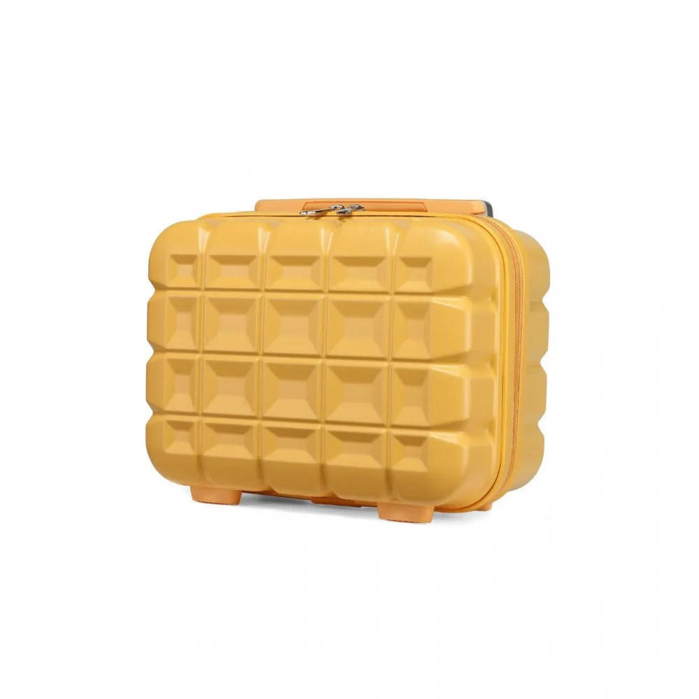K2292l - Kono 13 Inch Lightweight Hard Shell Abs Vanity Case - Yellow