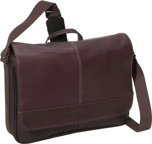 Kenneth Cole REACTION Risky Business Messenger Full-Grain Colombian Leather Crossbody Laptop Case & Tablet Day Bag