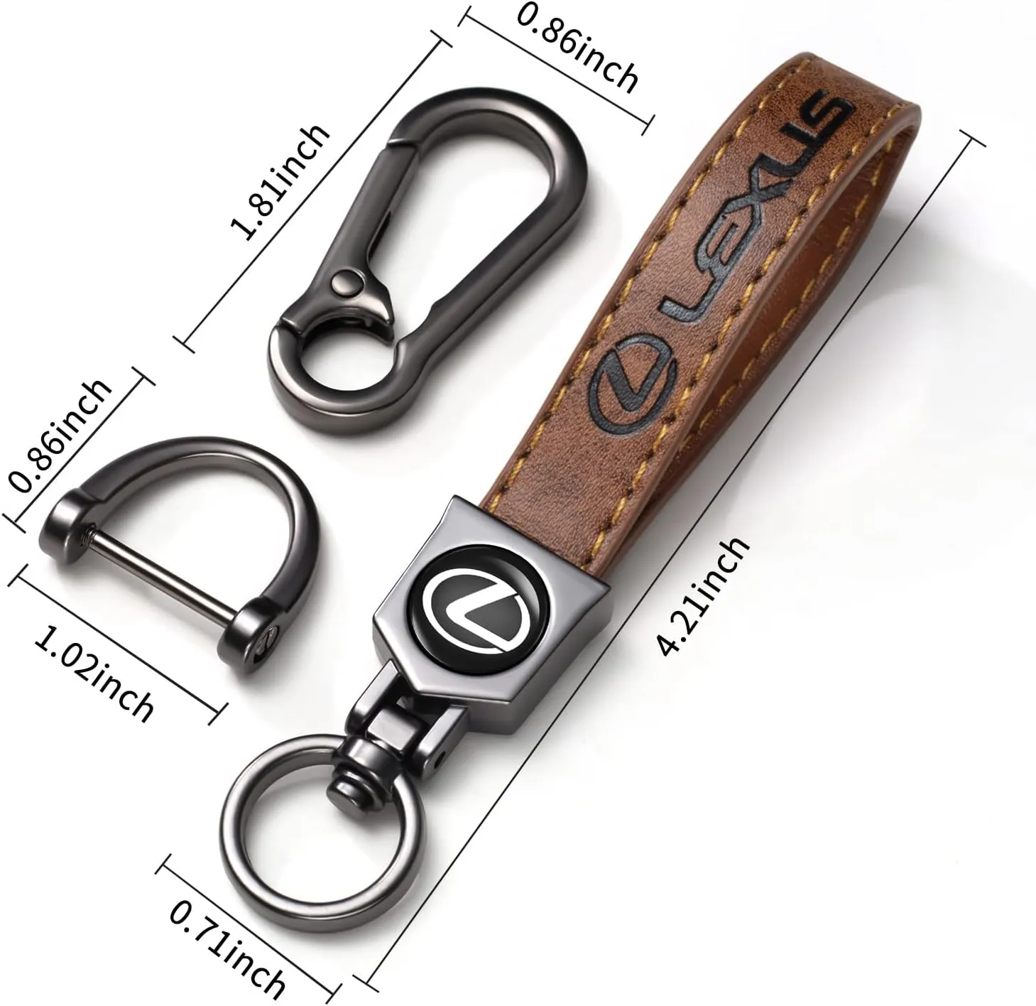Keychain for Car, Car Keychain Keyring for Men and Women Car Accessories, Family Present, Black