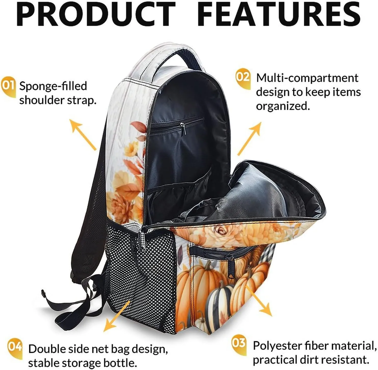 Kids Backpack, Cute Highland Cow Bookbag, Gift for Kids Back to School, 17 Inch Student Backpacks for Preschool Elementary Kindergarten Travel Camping