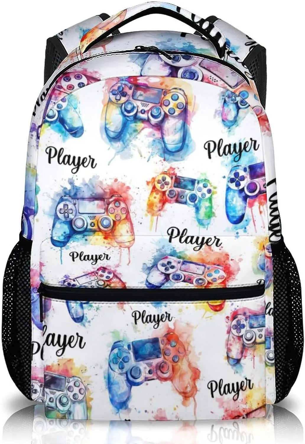 Kids Backpack, Gaming School Backpacks for Boys 6-8, 17 Inches Boys Bookbag for Game Lovers, Gamer Schoolbag for Travel Camp Elementary Middle School