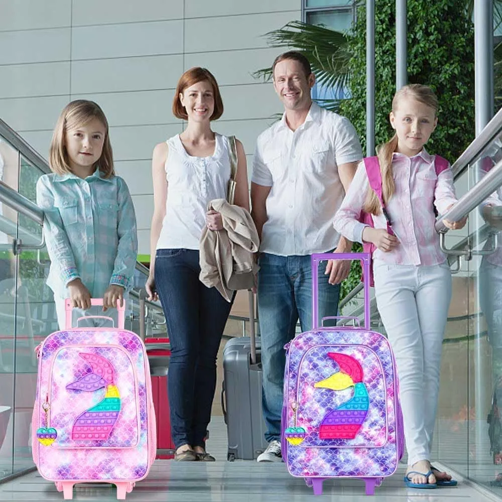 Kids Luggage for Boys and Girls, Toddler Rolling Travel Carry on Suitcase with Wheels…