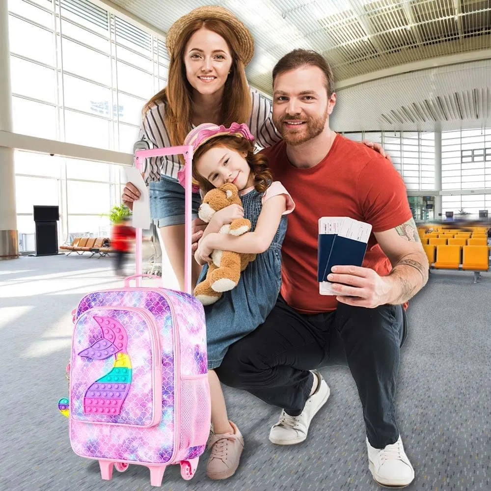 Kids Luggage for Boys and Girls, Toddler Rolling Travel Carry on Suitcase with Wheels…