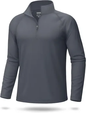 KINSWT Men's Long Sleeve UPF 50  Golf Shirts 1/4 Zip Pullover Lightweight SPF UV Sun Protection Quarter Zip Shirts