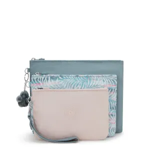 Kipling Iaka L Wristlet Relaxed Grey 3 Large Pouches I4219-3NL