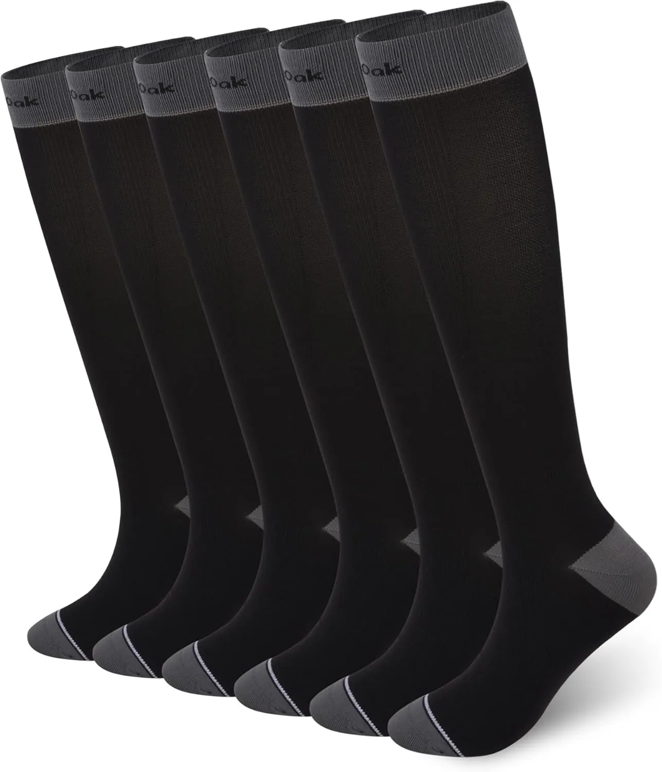 Knee High Compression Socks 15-20 mmHg - OTC Support Stockings for Women Men - Running, Travel & Cycling (S/M, L/XL)