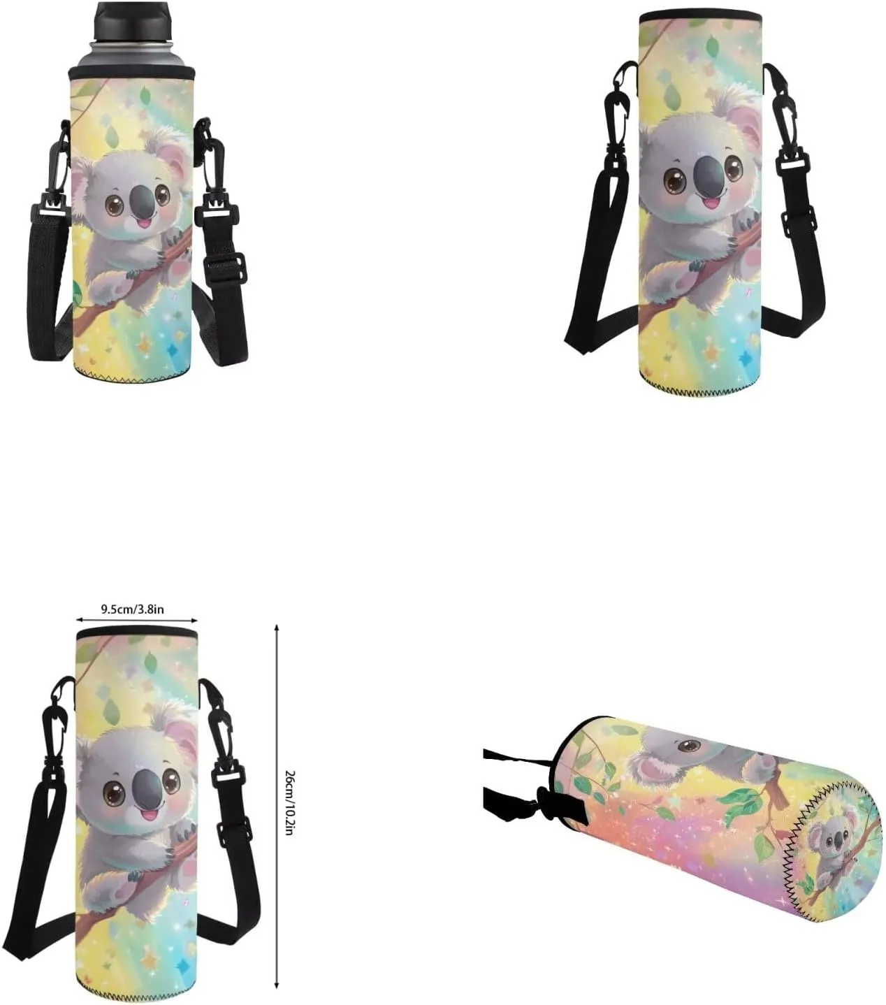 Koala Backpack for School Girls 4th Grade Cute Bookbags for Girls with Lunchbox Pencil Case Bottle Pocket Large Capacity Casual Daypack Backpacks for Elementary School Shoulder Bags