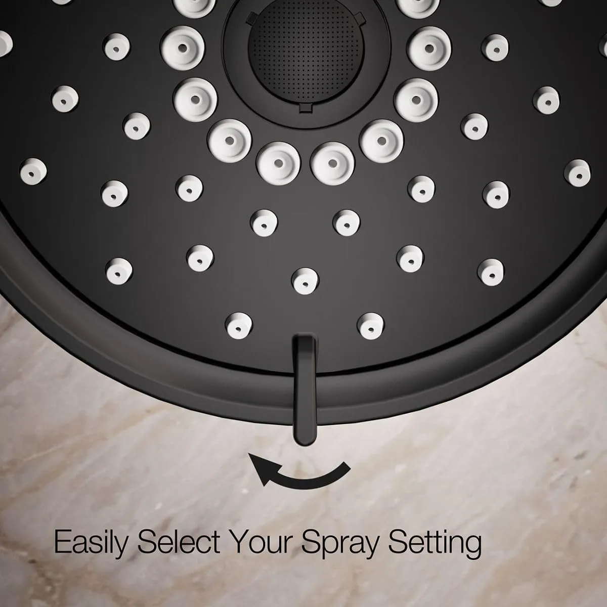 KOHLER 22170-G-BL Purist Multi-Function Showerhead, Wall-Mount, 3 Spray Settings, 1.75 GPM, Matte Black