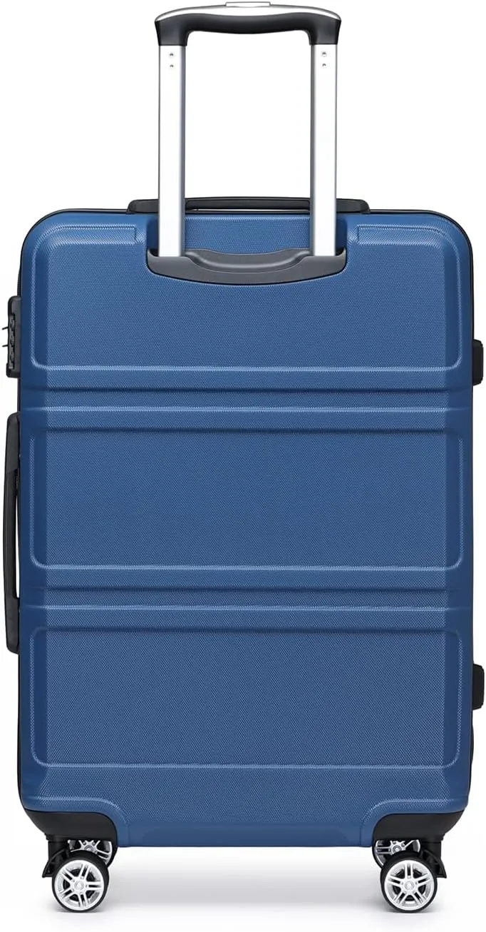 Kono 20'' Carry on Luggage Lightweight with Spinner Wheel TSA Lock Hardside Luggage Airline Approved Carry on Suitcase Navy