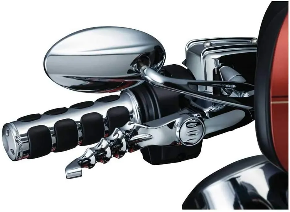 Kuryakyn 6227 Premium ISO Handlebar Grips for Electronic Throttle Control: 2014-19 Harley-Davidson Motorcycles, Chrome, 1 Pair