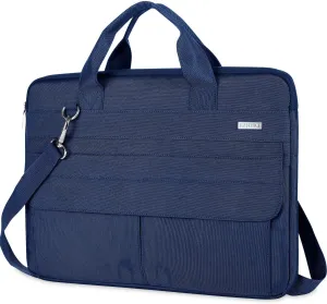 LANDICI Laptop Bag Case 15.6 Inch with Shoulder Strap, Slim Waterproof Computer Sleeve Cover Compatible with MacBook Pro 15/16, MacBook Air 15, 15-16 Inch HP Acer Dell Lenovo ASUS Laptop, Blue