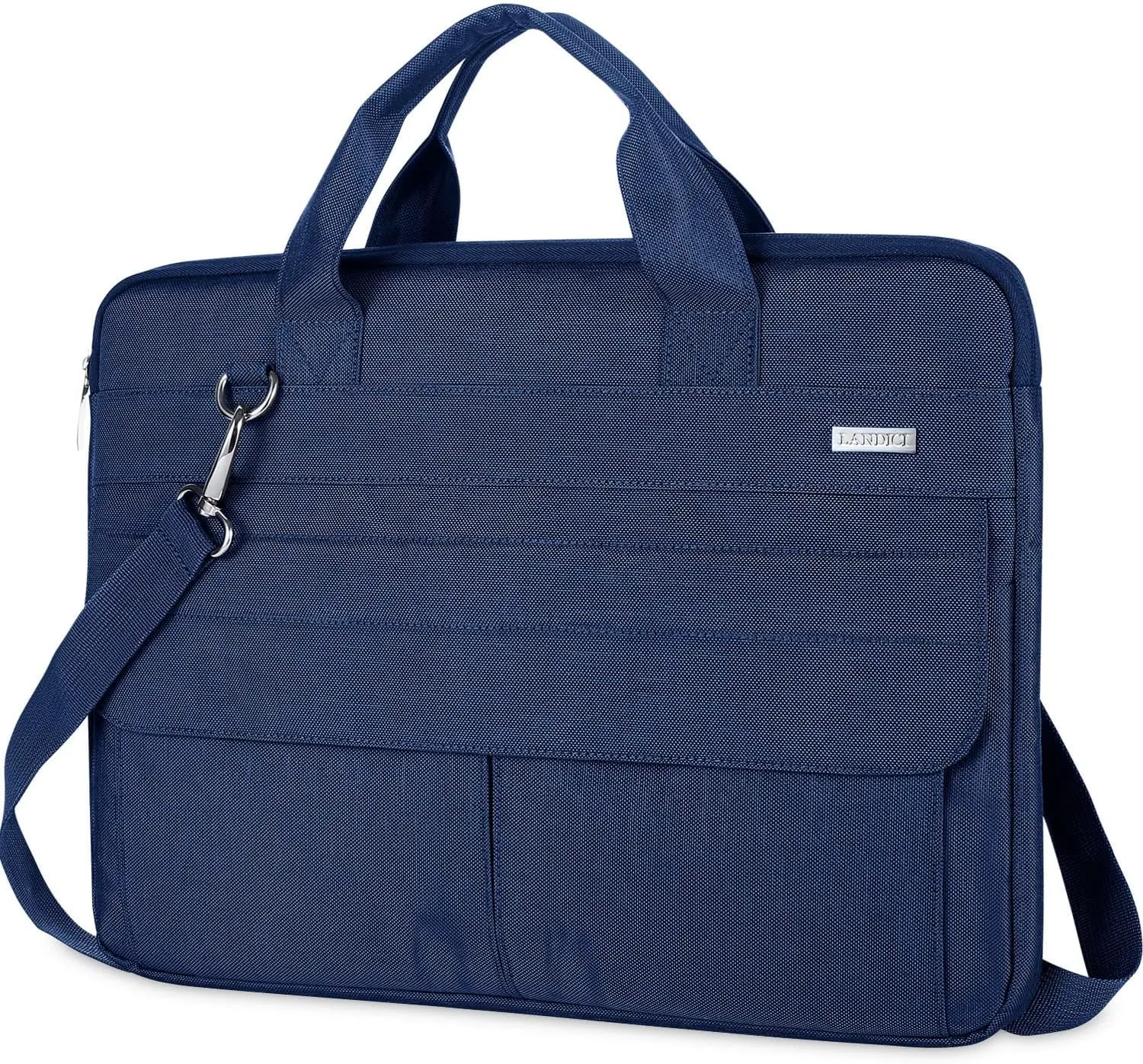 LANDICI Laptop Bag Case 15.6 Inch with Shoulder Strap, Slim Waterproof Computer Sleeve Cover Compatible with MacBook Pro 15/16, MacBook Air 15, 15-16 Inch HP Acer Dell Lenovo ASUS Laptop, Blue
