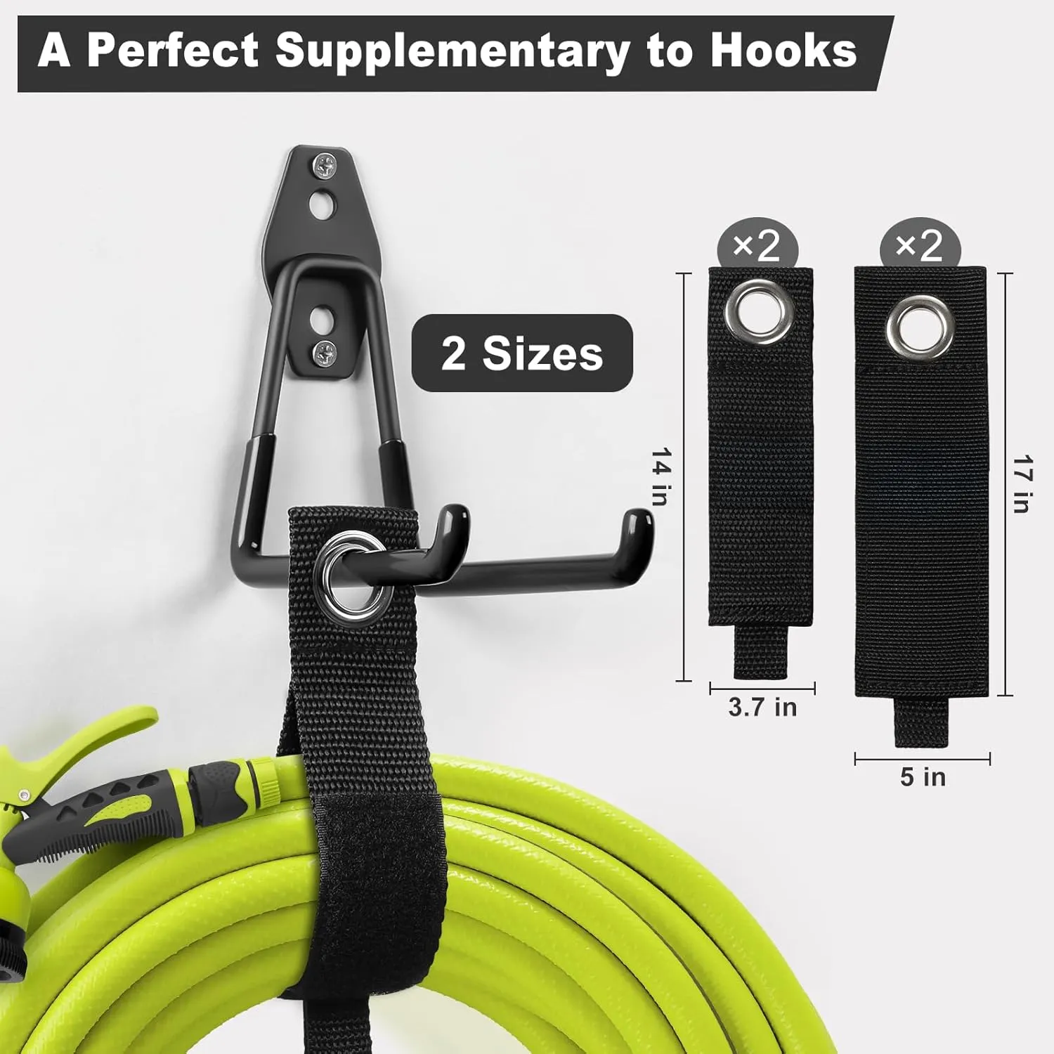 LANDNEOO Garage Hooks, 20-Pack Steel Garage Accessories for Organization and Storage, Heavy Wall Mount Duty Hooks with Anti-Slip Coating for Hanging Ladder, Bike, Power Tools and More Tools, Black