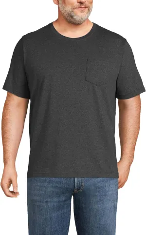 Lands' End Men's Super-T Short Sleeve T-Shirt with Pocket