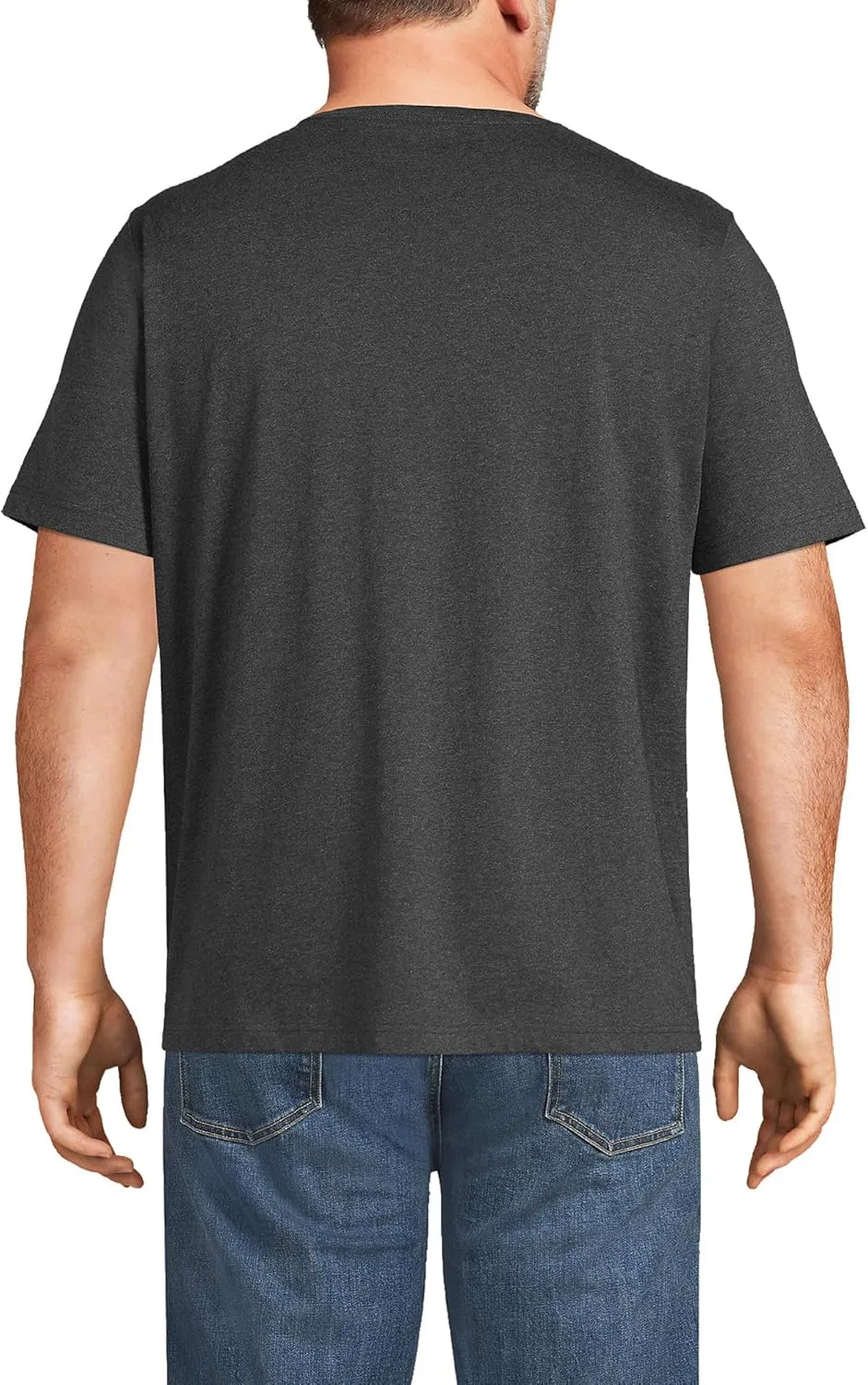 Lands' End Men's Super-T Short Sleeve T-Shirt with Pocket