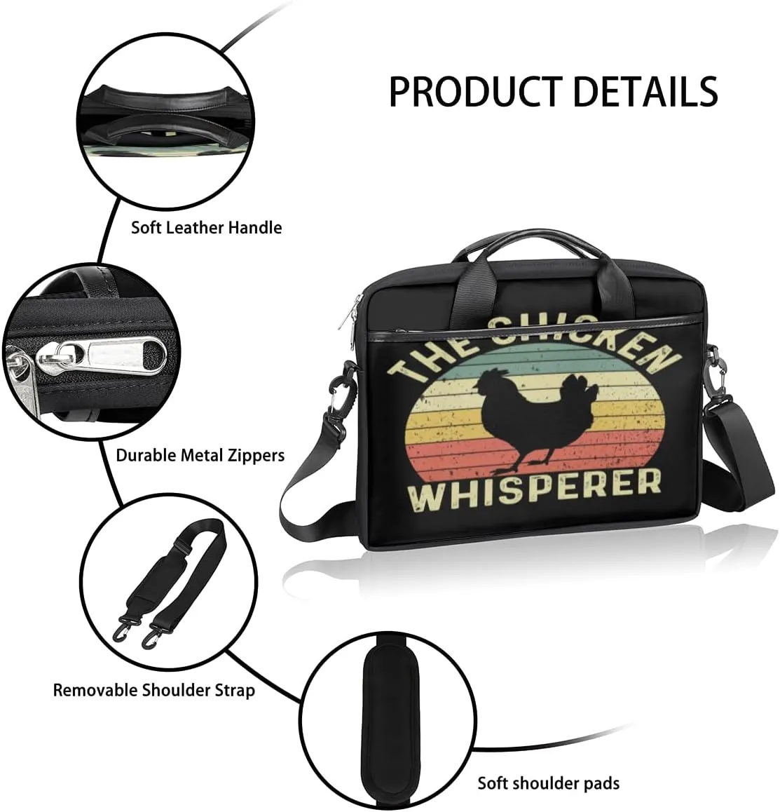 Laptop Bag Case Shoulder Messenger Carrying Bag 13 14 15 Inch Waterproof Computer Sleeve Cover