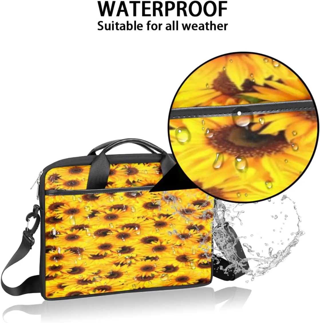 Laptop Bag Case Shoulder Messenger Carrying Bag 13 14 15 Inch Waterproof Computer Sleeve Cover