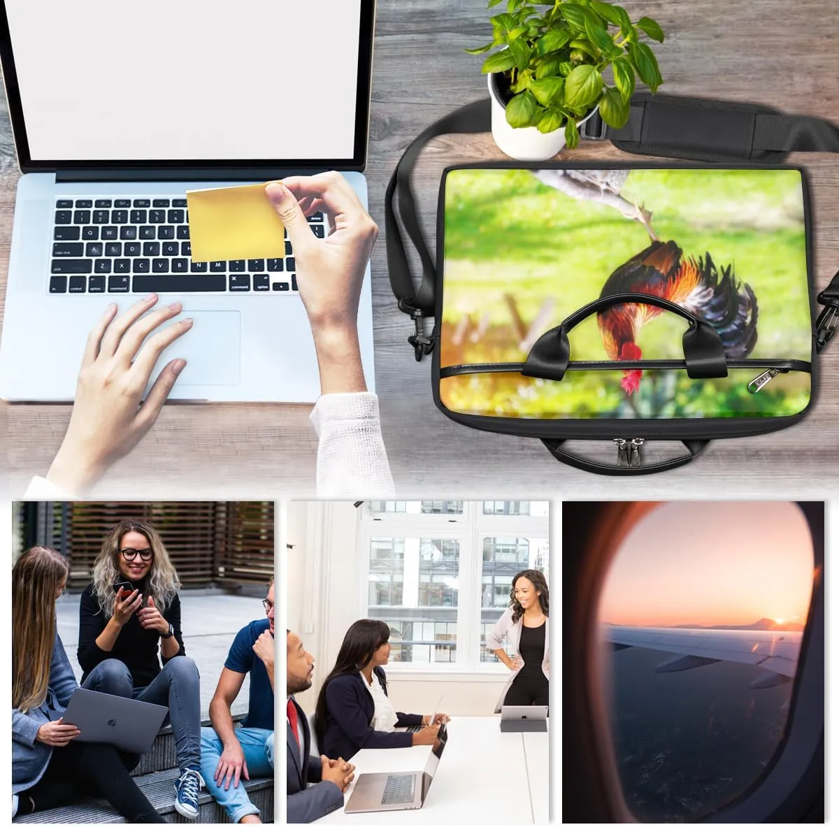 Laptop Bag Case Shoulder Messenger Carrying Bag 13 14 15 Inch Waterproof Computer Sleeve Cover