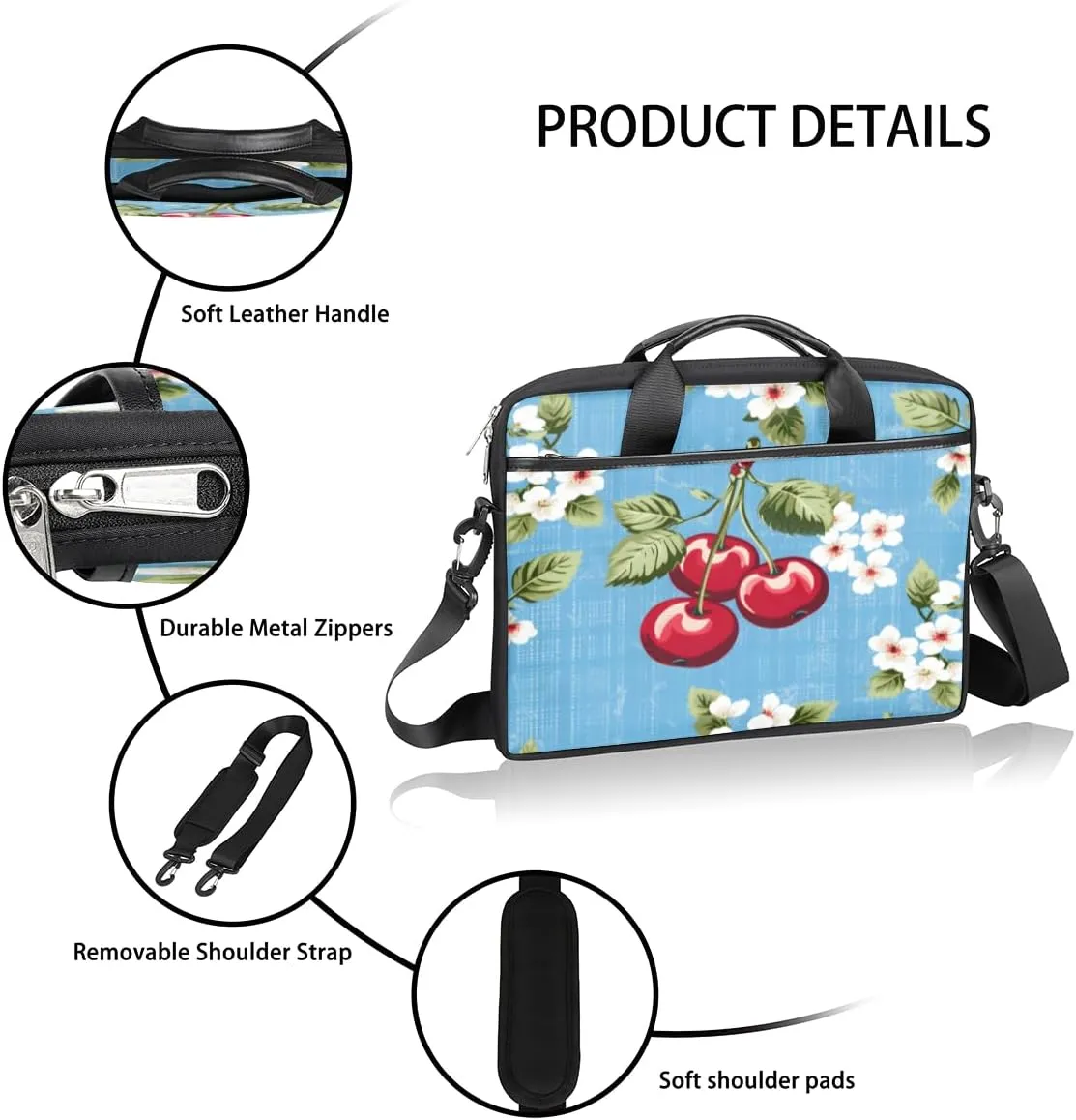 Laptop Bag Case Shoulder Messenger Carrying Bag 13 14 15 Inch Waterproof Computer Sleeve Cover