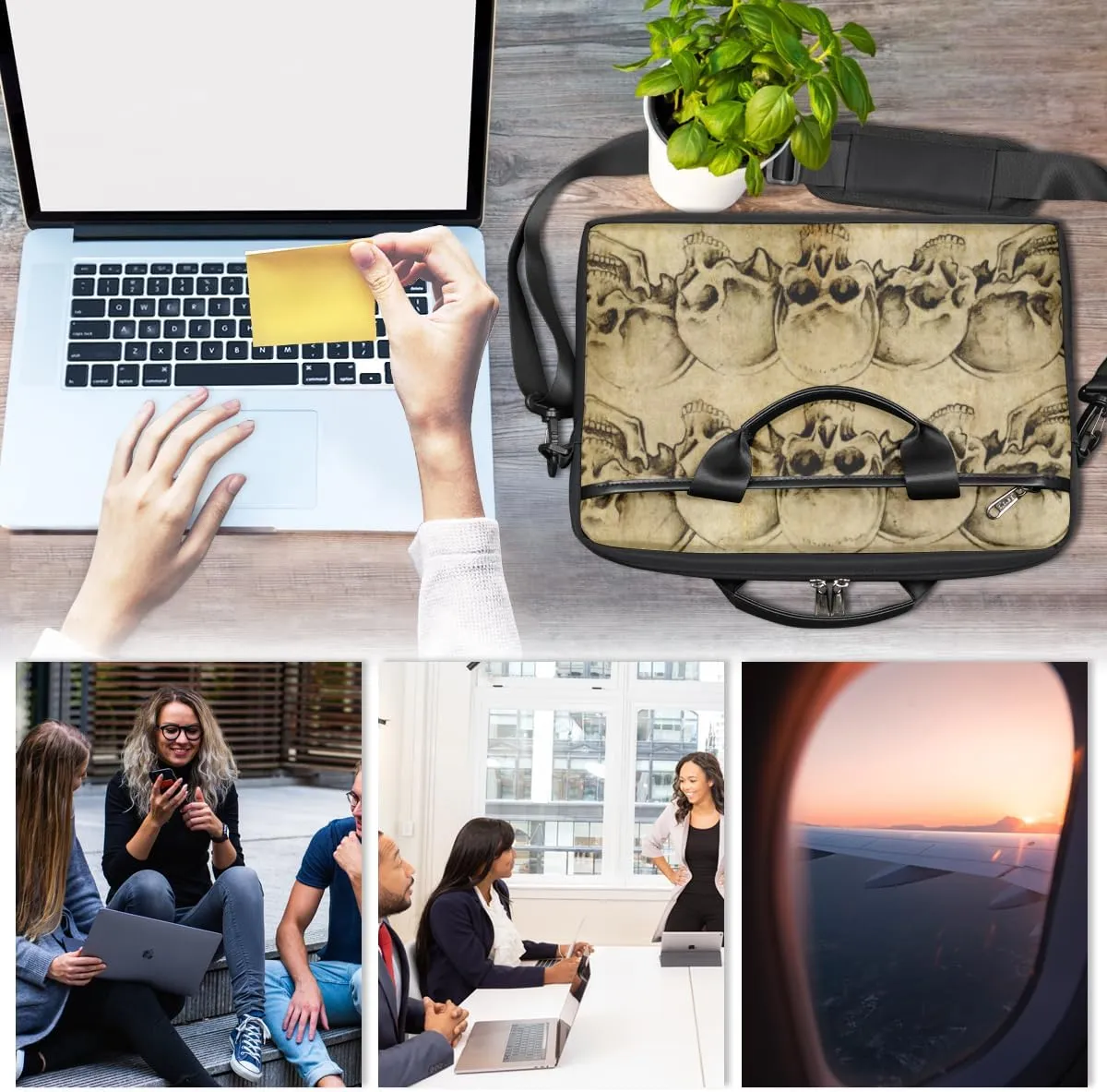Laptop Bag Case Shoulder Messenger Carrying Bag 13 14 15 Inch Waterproof Computer Sleeve Cover