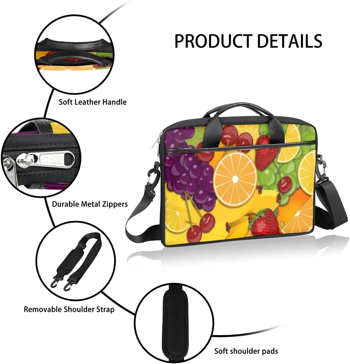 Laptop Bag Case Shoulder Messenger Carrying Bag 13 14 15 Inch Waterproof Computer Sleeve Cover