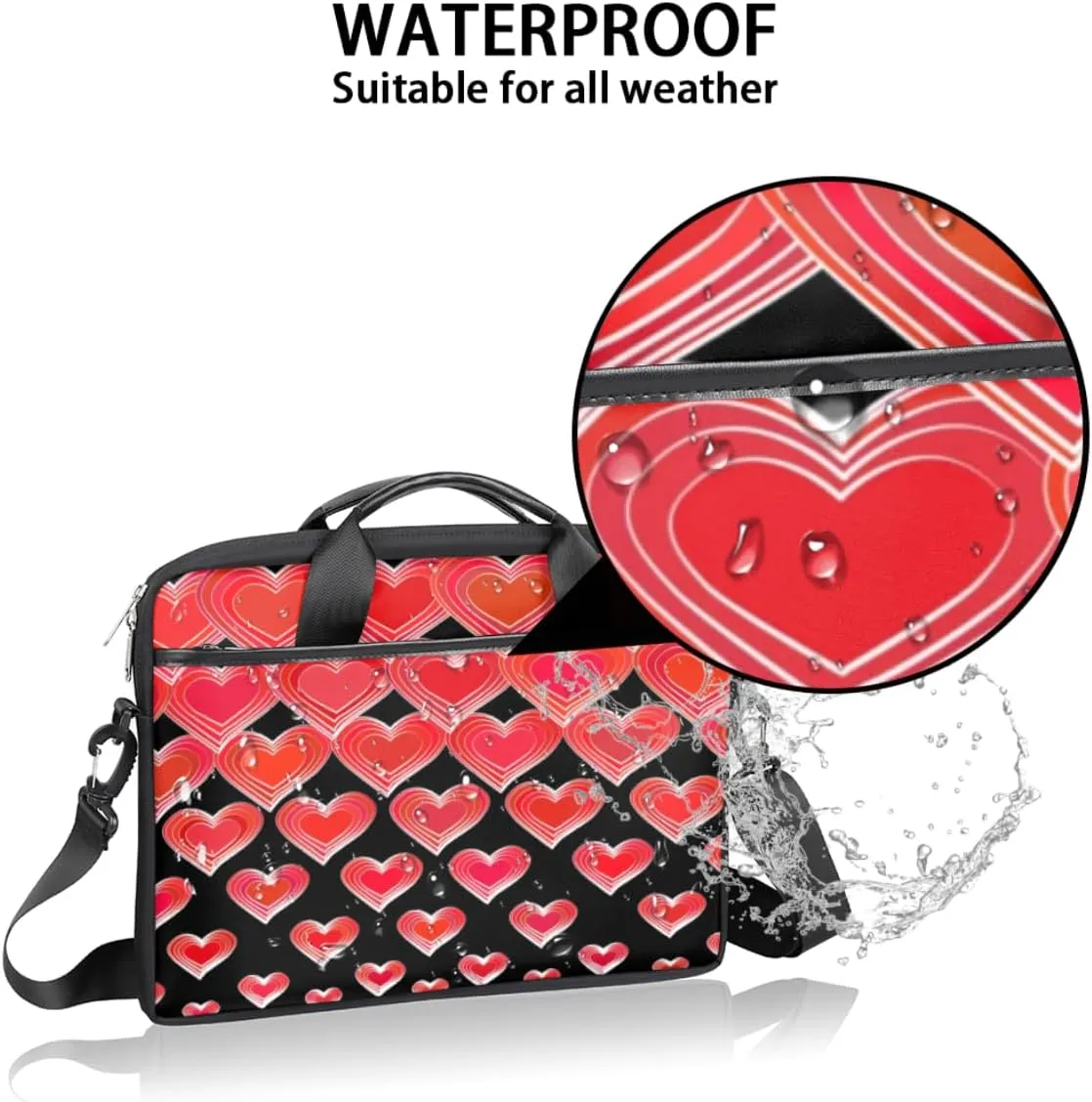 Laptop Bag Case Shoulder Messenger Carrying Bag 13 14 15 Inch Waterproof Computer Sleeve Cover