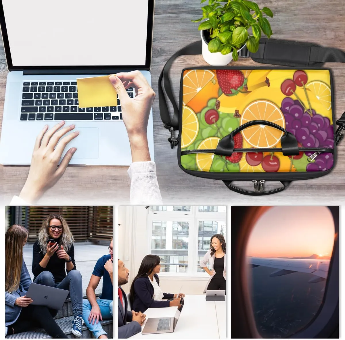 Laptop Bag Case Shoulder Messenger Carrying Bag 13 14 15 Inch Waterproof Computer Sleeve Cover