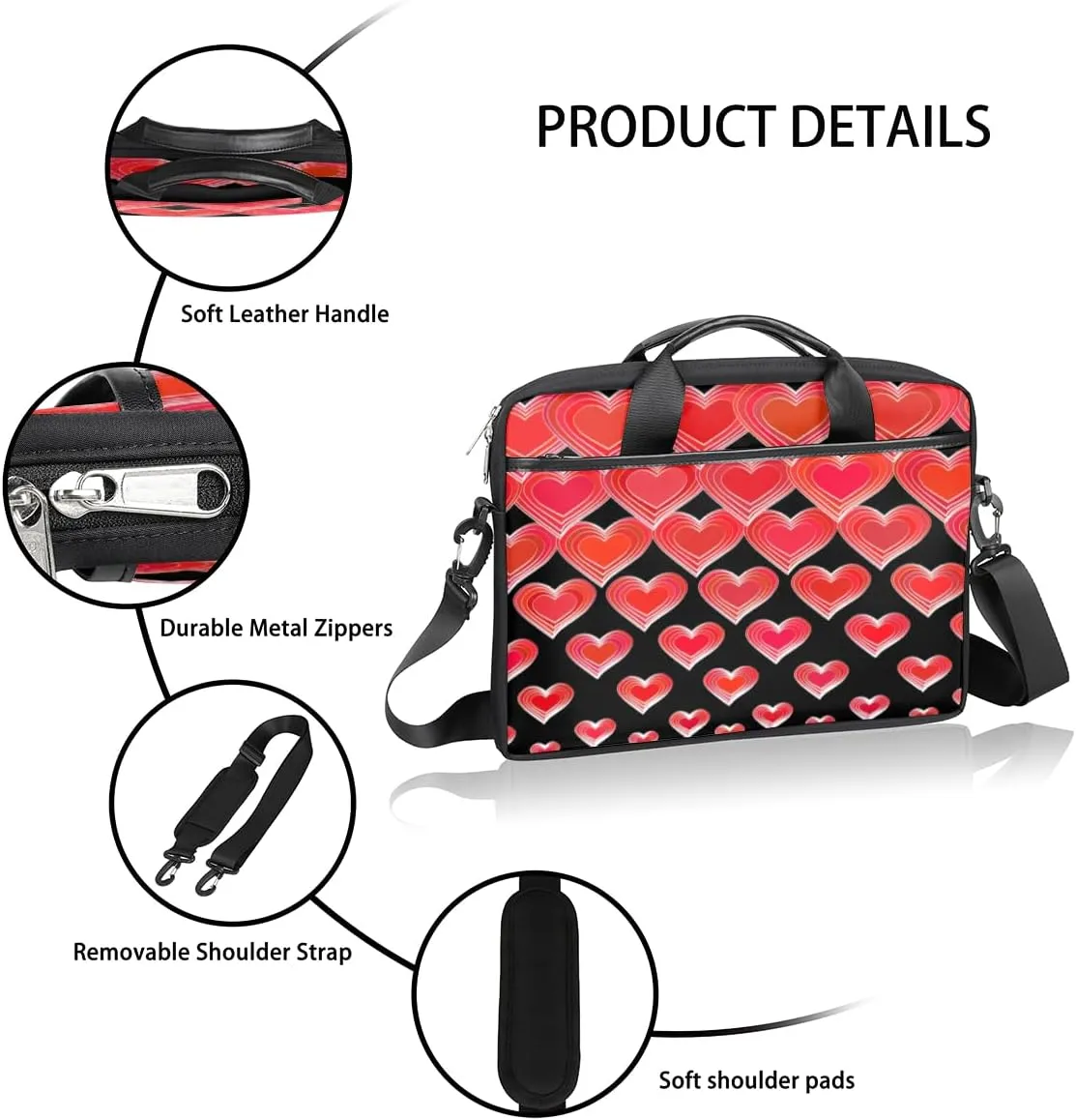 Laptop Bag Case Shoulder Messenger Carrying Bag 13 14 15 Inch Waterproof Computer Sleeve Cover