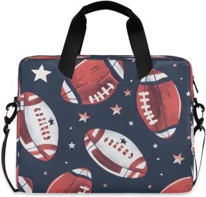 Laptop Bag Computer Bags Messenger Shoulder Bag Briefcase Rugby Balls and Stars for Business Office Work