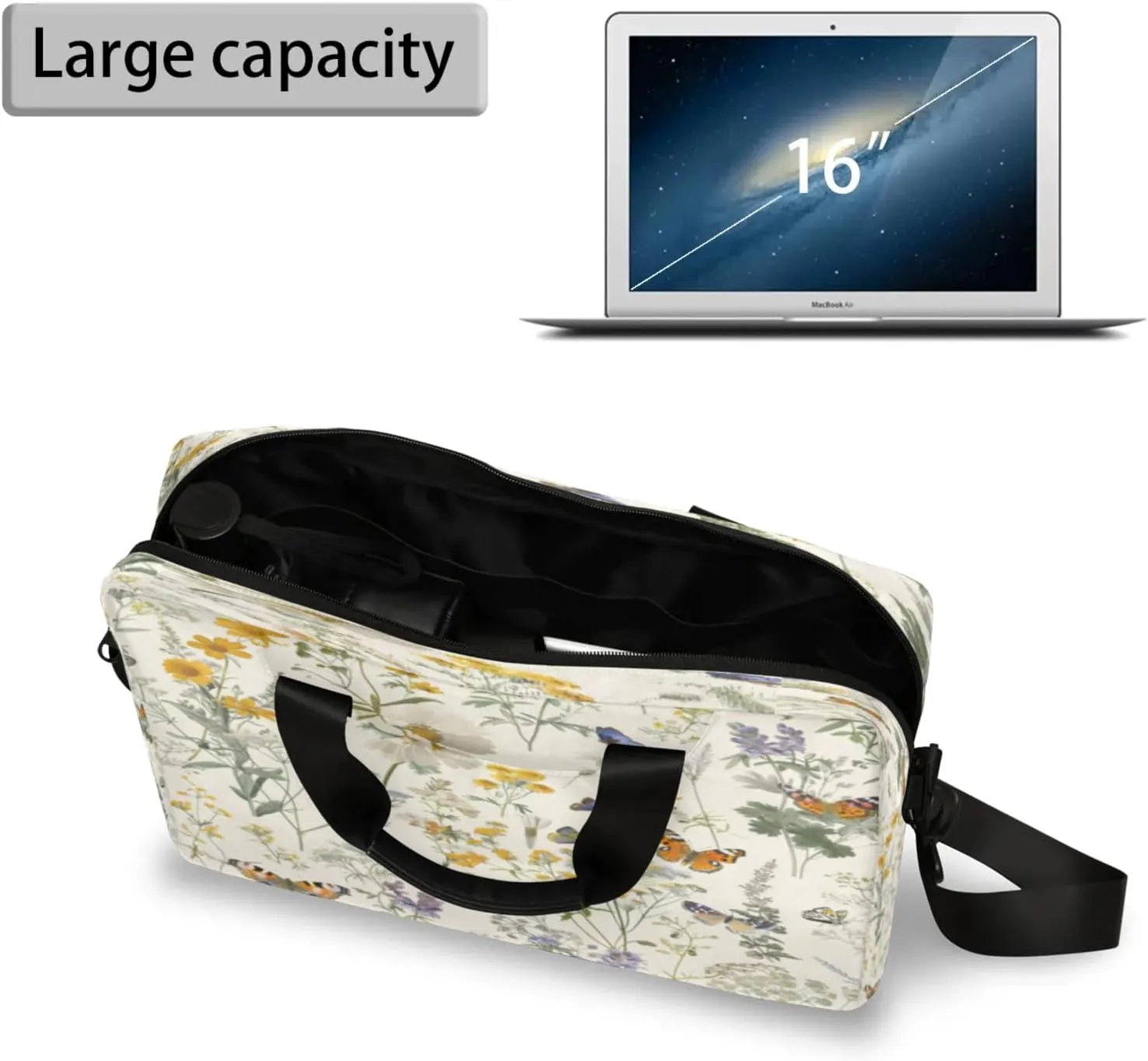 Laptop Shoulder Bag Compatible with Handle, Messenger Shoulder Case for Laptop or Tablet, Laptop Carrying Case