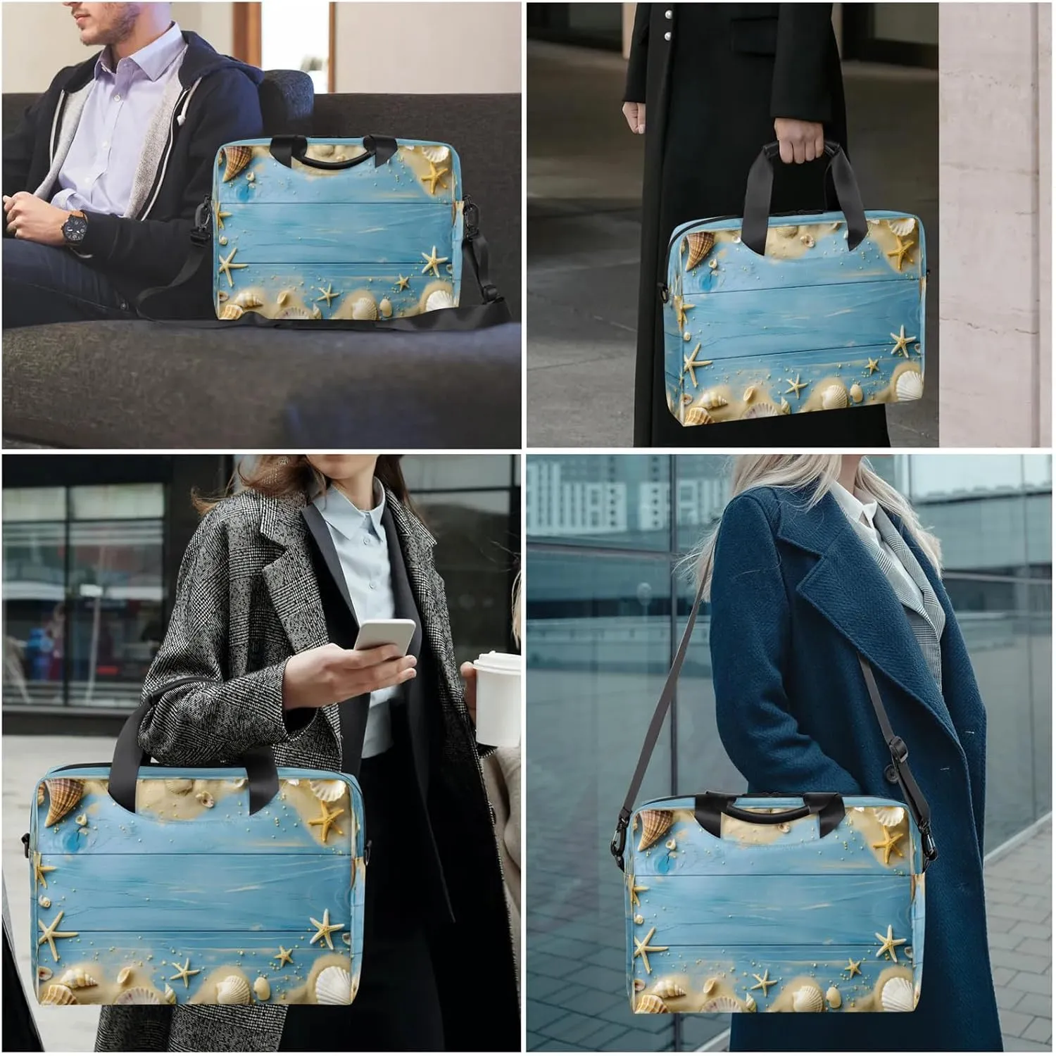 Laptop Shoulder Bag Compatible with Handle, Messenger Shoulder Case for Laptop or Tablet, Laptop Carrying Case