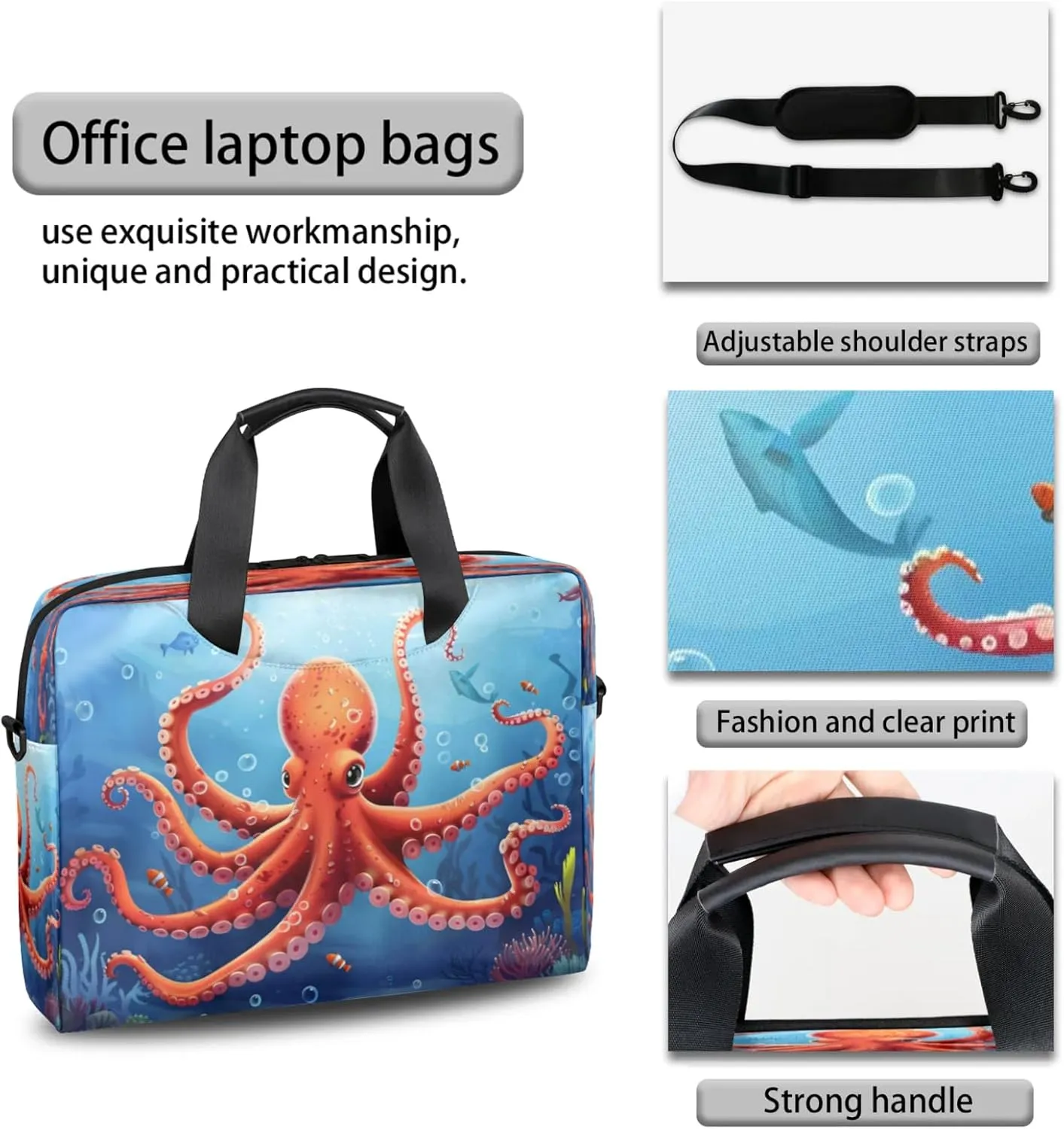Laptop Shoulder Bag Compatible with Handle, Messenger Shoulder Case for Laptop or Tablet, Laptop Carrying Case