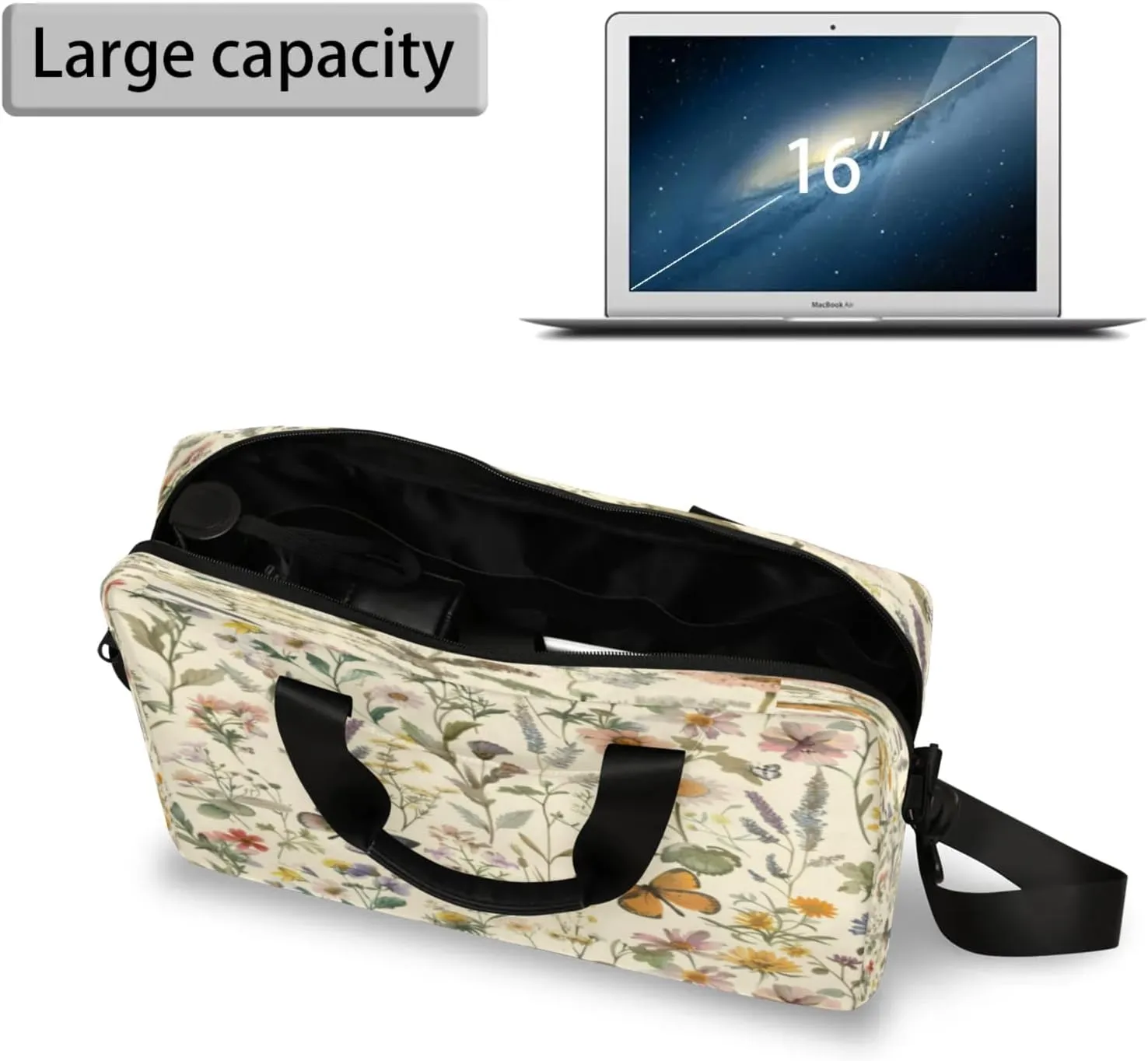 Laptop Shoulder Bag Compatible with Handle, Messenger Shoulder Case for Laptop or Tablet, Laptop Carrying Case